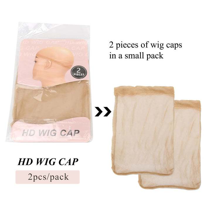 HD Wig Caps Soft and Breathable Invisible Wig Cap Bling Hair