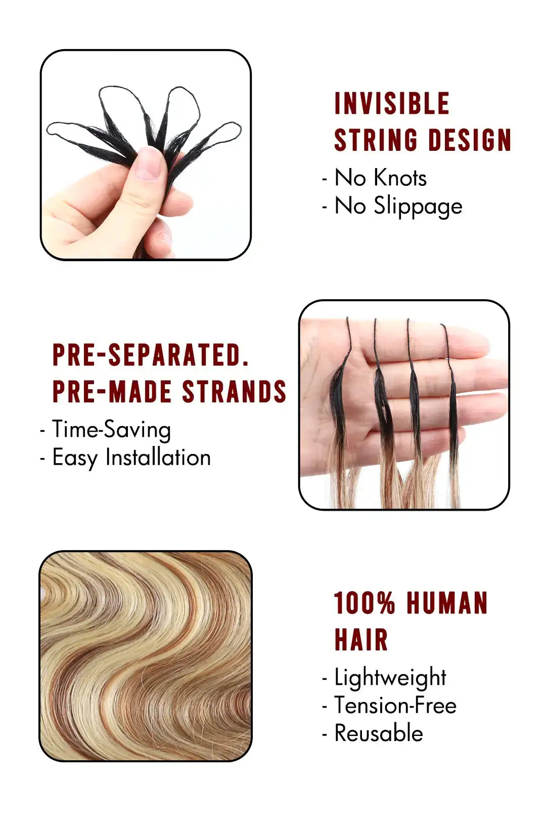 New Double Drawn T-Natural Black Mixed #27/30/613 Body Wave Feather Crochet Human Hair Extensions In Bling Hair