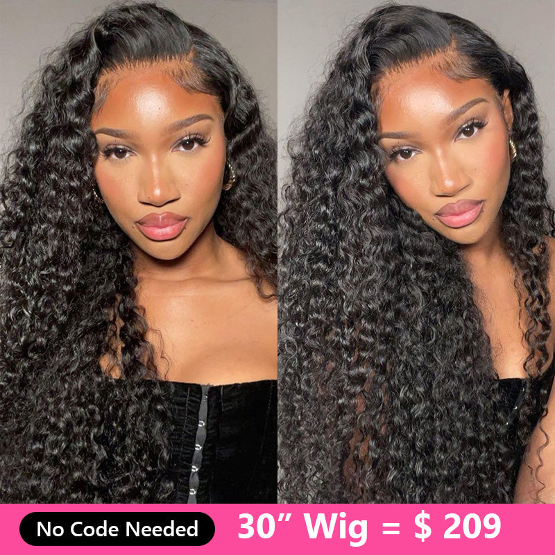 Curly Lace Front Human Hair Wigs 13x4 13x6 Lace Frontal Wig 180% Density