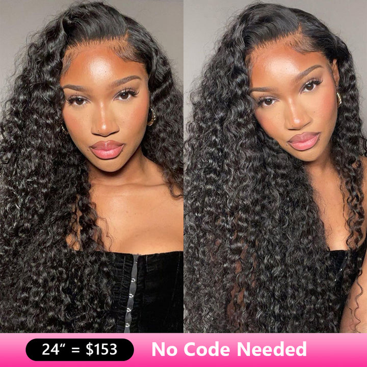 Curly Lace Front Human Hair Wigs 13x4 13x6 Lace Frontal Wig 180% Density