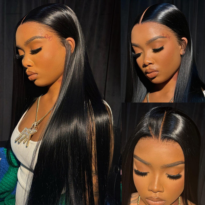 Bling Hair 13x4 13x6 Full Frontal Pull & Go Glueless Straight Human Hair Wigs Pre-Everything