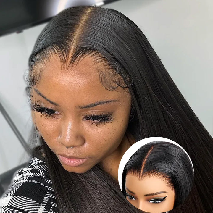 Bling Hair 13x4 13x6 Full Frontal Pull & Go Glueless Straight Human Hair Wigs Pre-Everything
