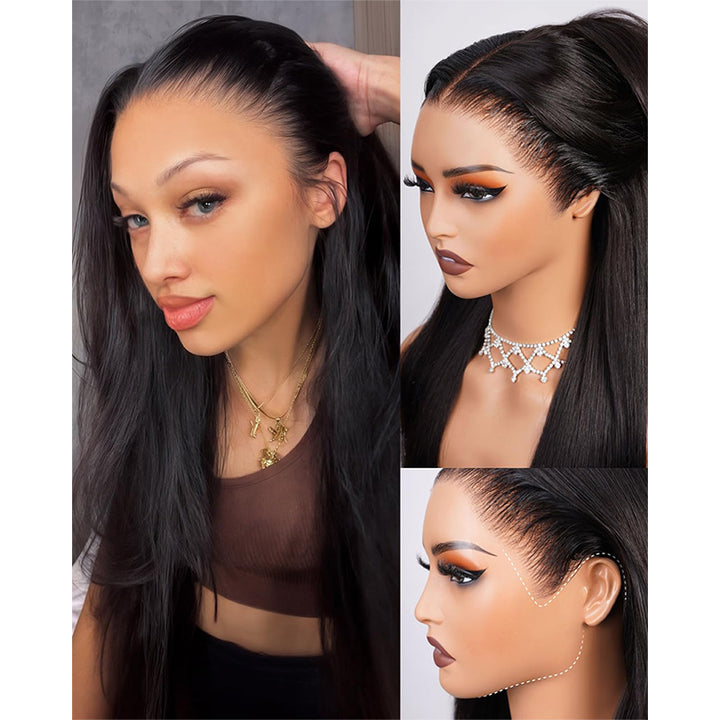 Bling Hair 13x4 13x6 Full Frontal Pull & Go Glueless Straight Human Hair Wigs Pre-Everything