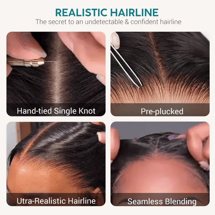 Honey Blonde Highlight Water Wave Pull Go 13x6 And Full Pull Go 13x4 Skin Lace Wig Tiny Knots Glueless Wig