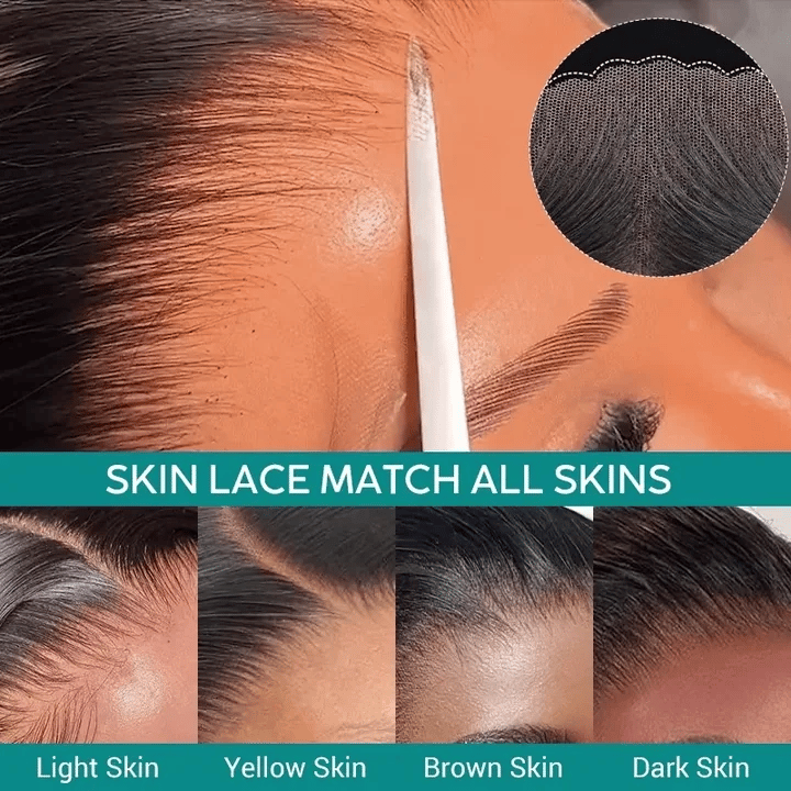 Honey Blonde Highlight Water Wave Pull Go 13x6 And Full Pull Go 13x4 Skin Lace Wig Tiny Knots Glueless Wig