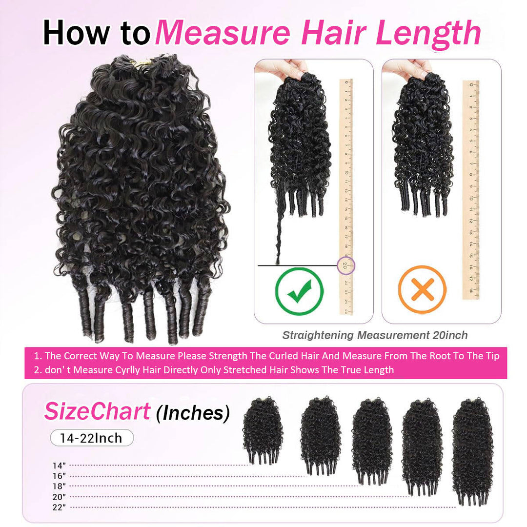 Bling Hair New In Burmese Curly Crochet Human Hair, Designed for Miracle Knots Boho Braids Plush Texture Time-Saving Wear
