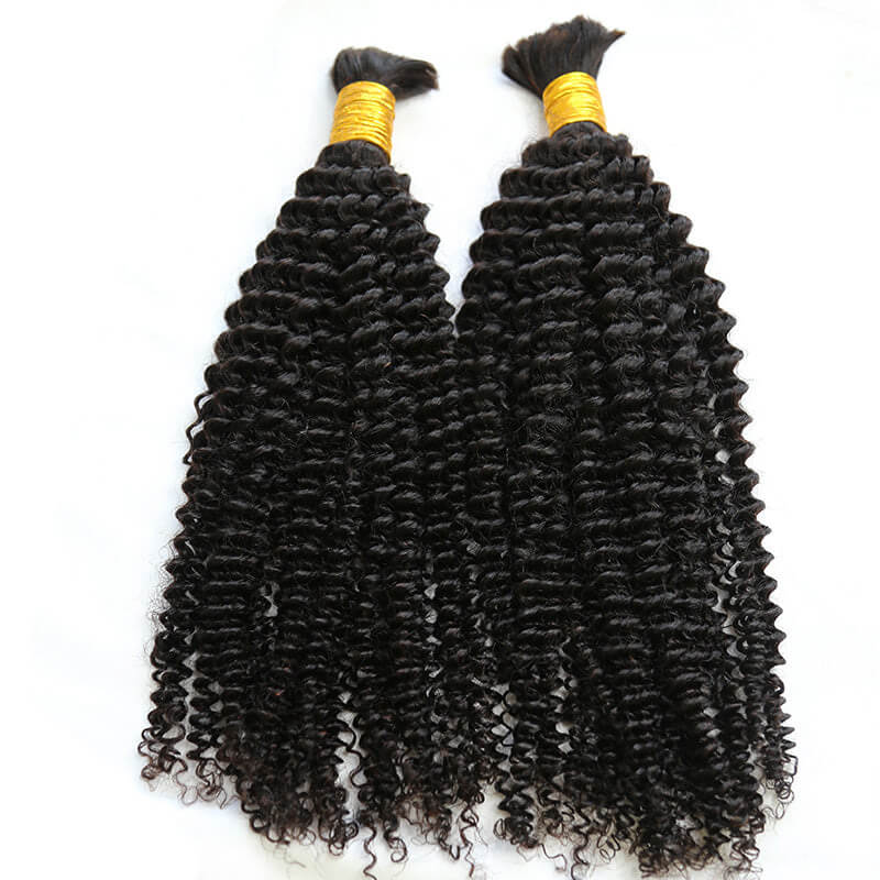Curly Bulk Hair for Braiding 100g Per Pack No Weft Extensions 100% Human Hair Natural Remy Bulk Hair