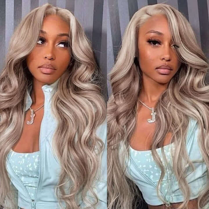 Wear & Go Body Wave Blonde Balayage on Brown Highlight Pre Cut 4x4 & 5x5 Transparent Lace Wigs