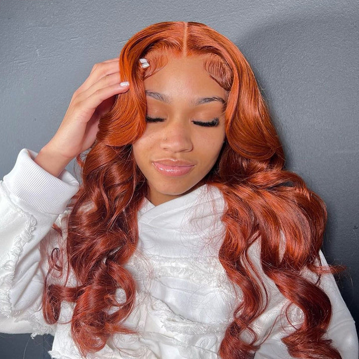 Bling Hair Glueless Pre-Cut 5x5 Lace Closure Wig Put On and Go Ginger 13x4 13x6 Lace Frontal Human Hair Wigs