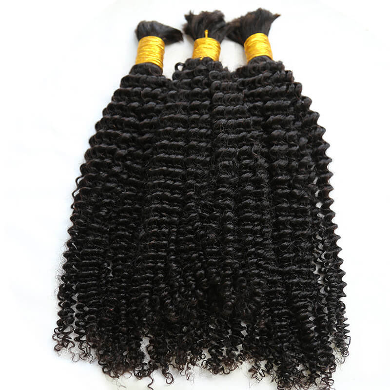 Curly Bulk Hair for Braiding 100g Per Pack No Weft Extensions 100% Human Hair Natural Remy Bulk Hair