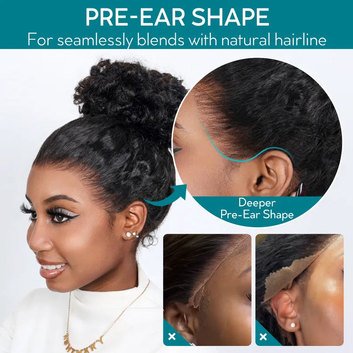 360 Burmese Curly Chestnut Brown Ombre Invisi Strap Snug Fit Transparent Lace Frontal Bleached Knots Pre Cut Lace Wig Glueless Top Human Hair Wig