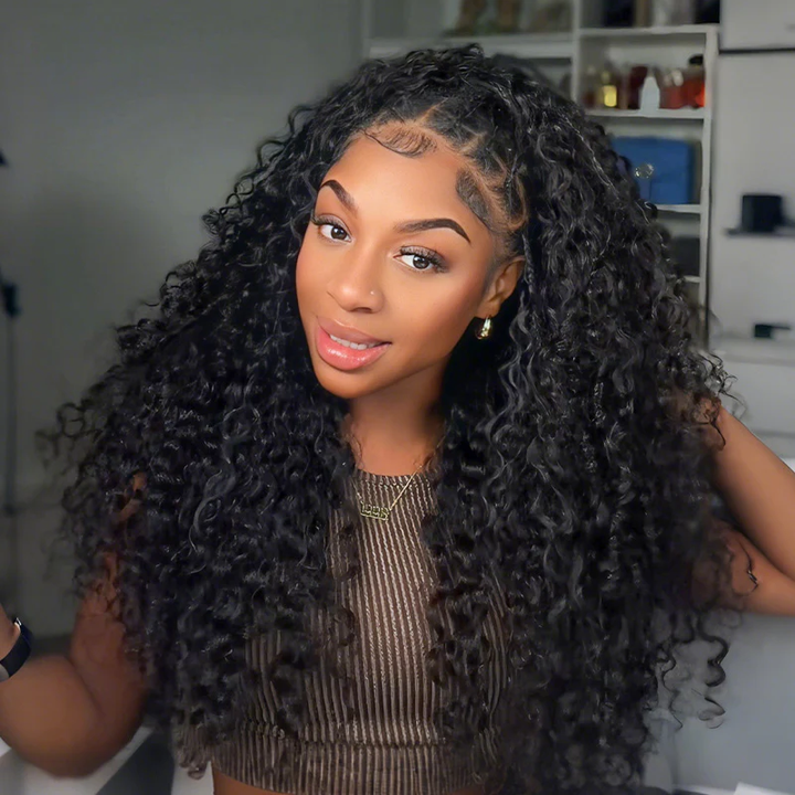 Bling Hair New In Burmese Curly Crochet Human Hair, Designed for Miracle Knots Boho Braids Plush Texture Time-Saving Wear