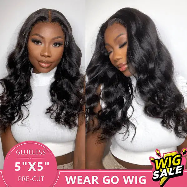Ready To Go Body Wave Human Hair Wig Easy on Easy off with Pre Plucked Hairline Pre-Cut Lace Wig