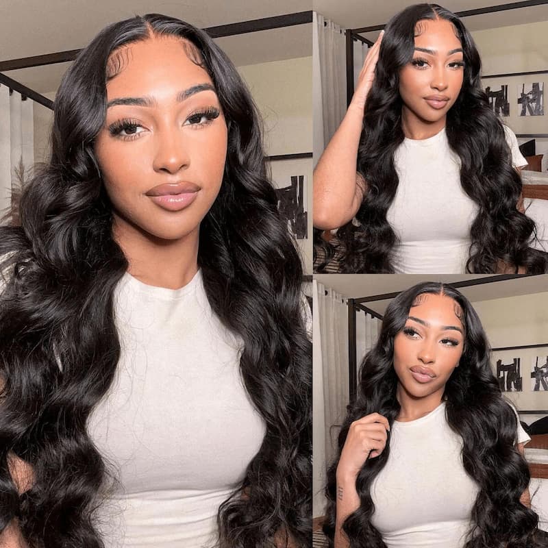 5x5 HD Lace Closure Wigs Virgin Hair Body Wave Lace Closure Wigs Melted Match All Skin