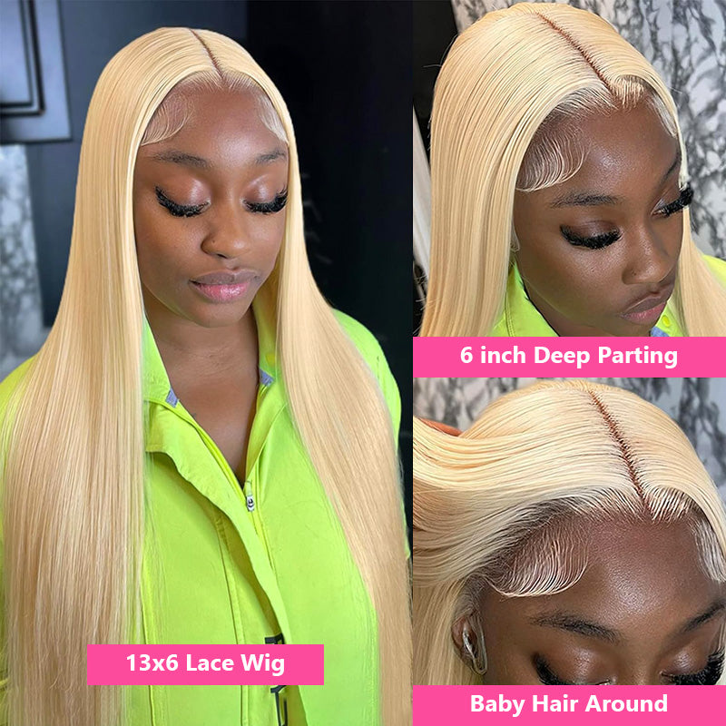 Super Sale 613 Lace Frontal Wig Blonde 13x4 13x6 Transparent Lace Frontal Wigs 180% Density