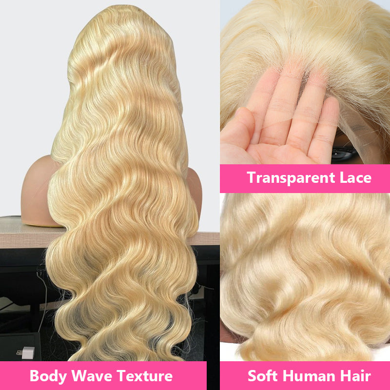 Super Sale 613 Lace Frontal Wig Blonde 13x4 13x6 Transparent Lace Frontal Wigs 180% Density