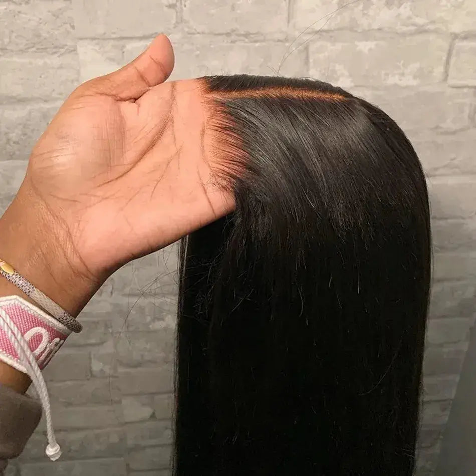 Super Sale Pre Cut 4X6 Ready to Wear and Go Lace Glueless Wigs Straight Human Hair Wigs