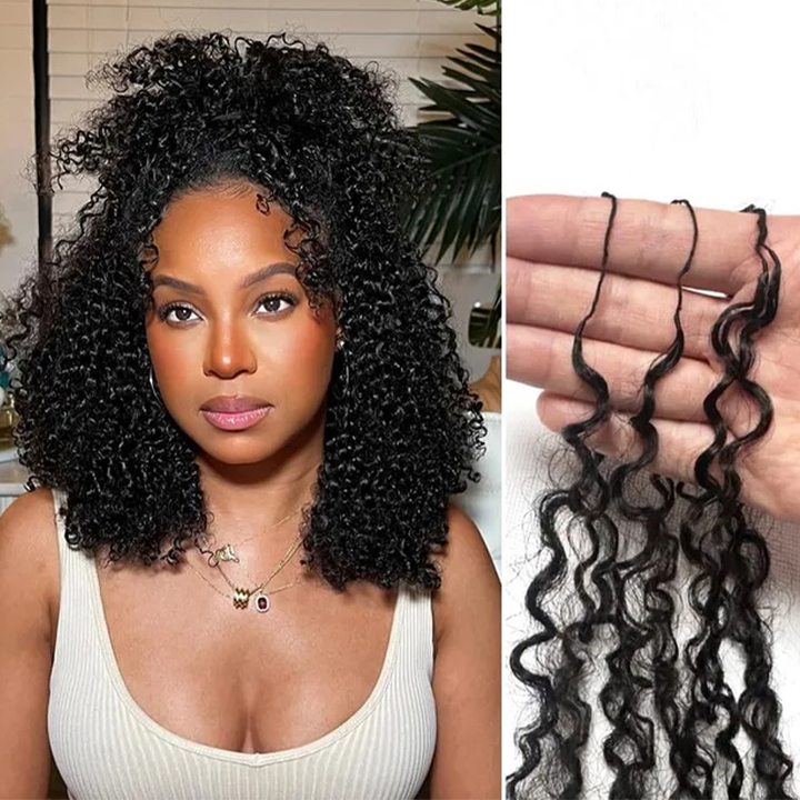Bling Hair New In Kinky Curly Crochet Human Hair for Natural Boho Braids Miracle Knots Ready Time-Saving Pre-Separated