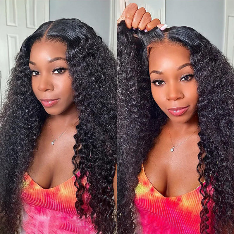Pre-Everything Kinky Curly Glueless 7x5 Lace Closure Human Hair Wigs