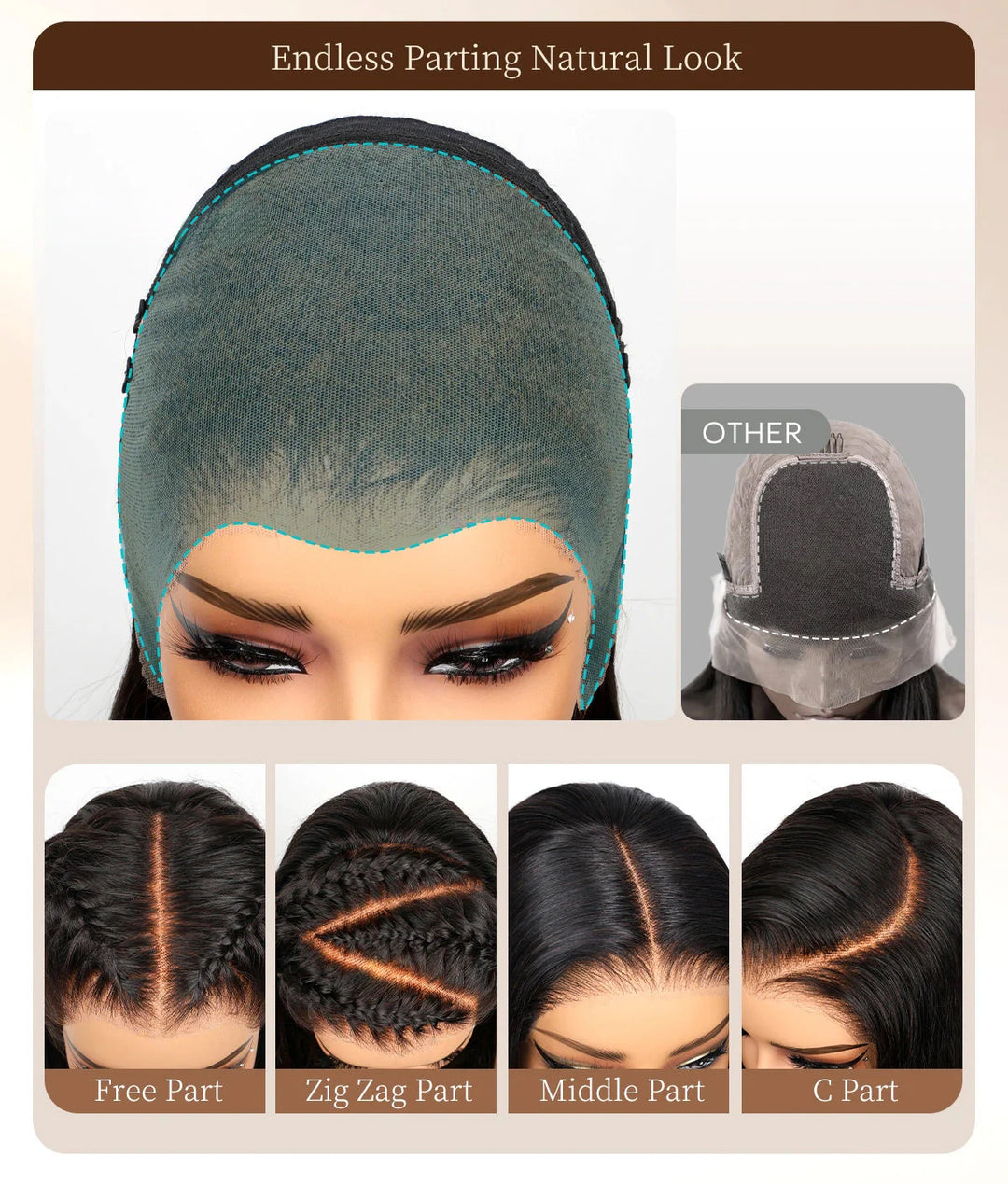 Honey Blonde Highlight Water Wave Pull Go 13x6 And Full Pull Go 13x4 Skin Lace Wig Tiny Knots Glueless Wig