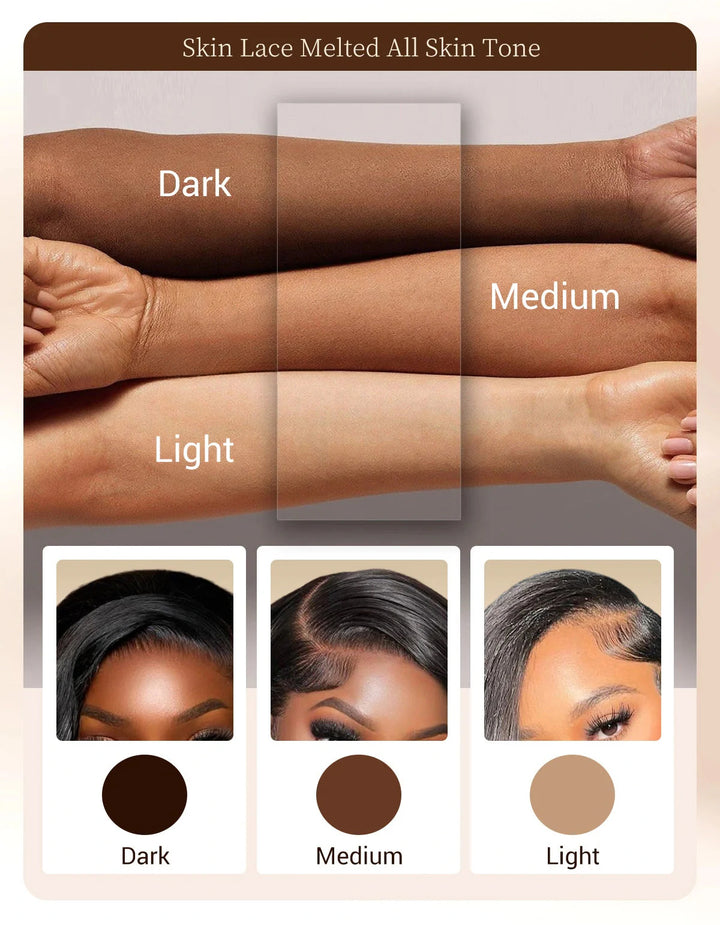 Honey Blonde Highlight Water Wave Pull Go 13x6 And Full Pull Go 13x4 Skin Lace Wig Tiny Knots Glueless Wig