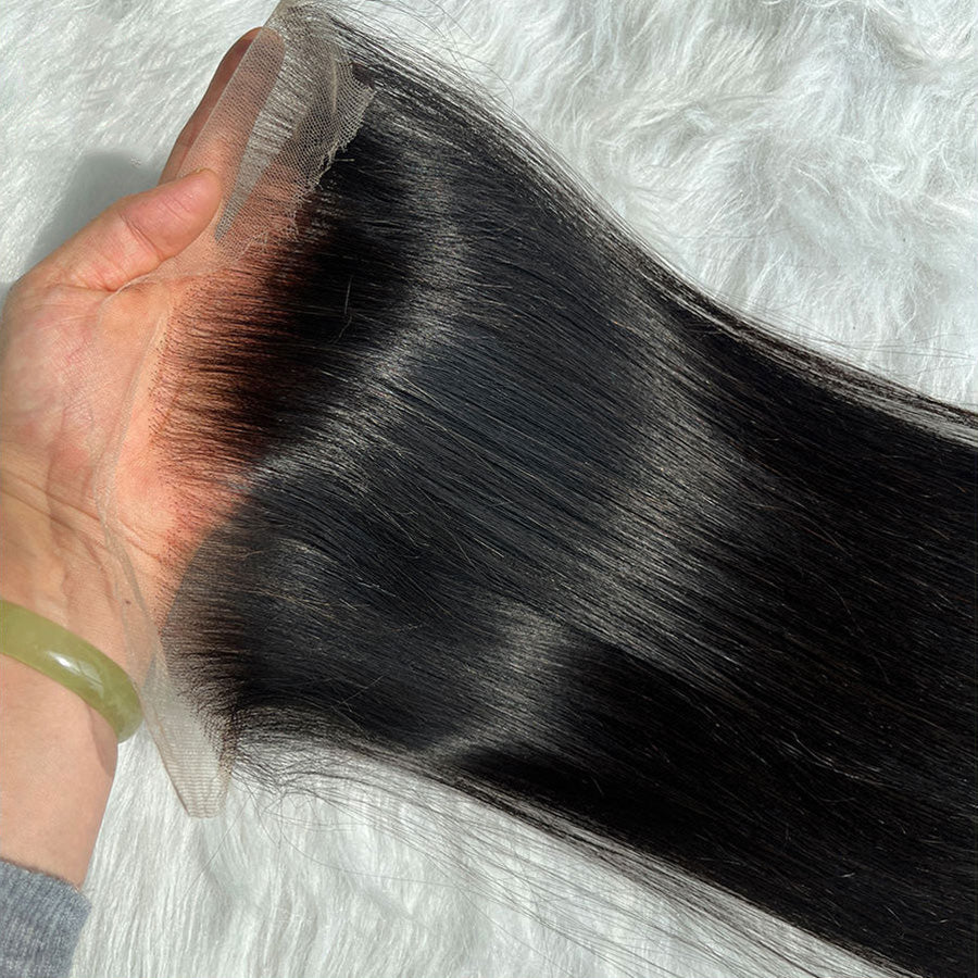 9x6 HD Lace Frontal Closure Straight Human Hair Transparent Lace Closures Only