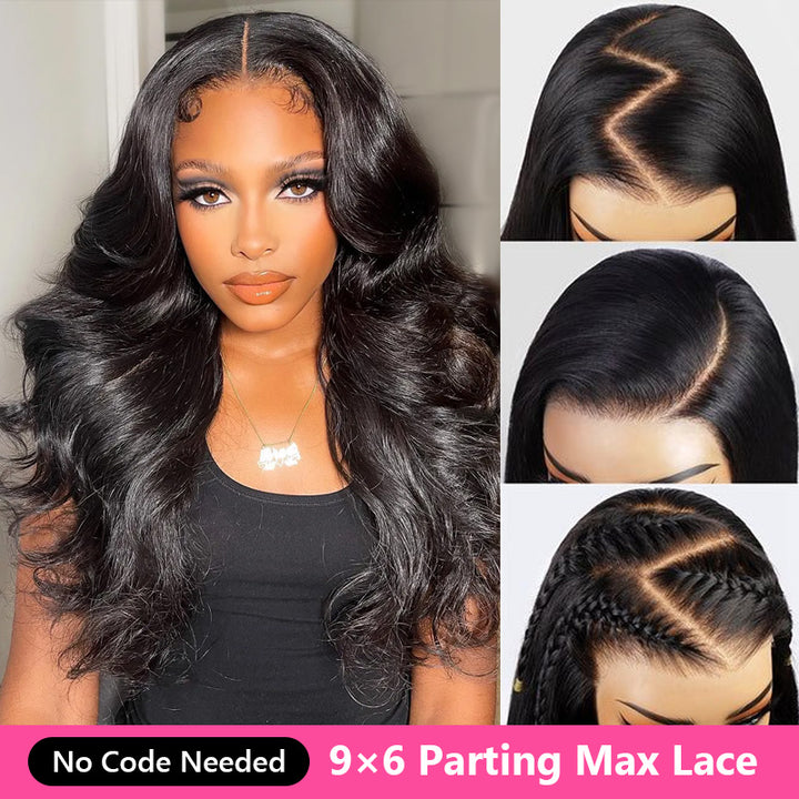 9x6 Max Lace Ready to Wear Glueless Human Hair Wigs Body Wave