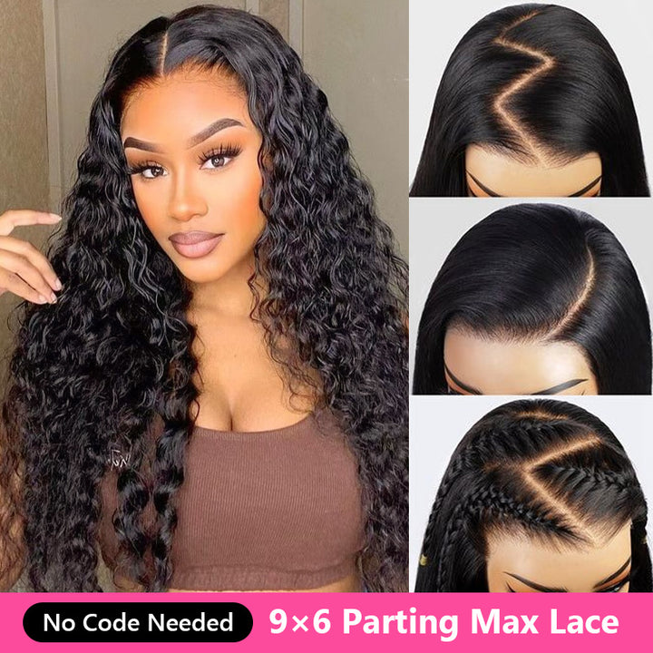 Deep Wave 9x6 Max Glueless Lace Closure Human Hair Wigs Super Sale