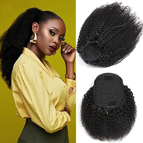 Buy One Get Two Free 360 Lace Wig Plus 28 Inch Ponytail Afro Kinky Curly Ponytail
