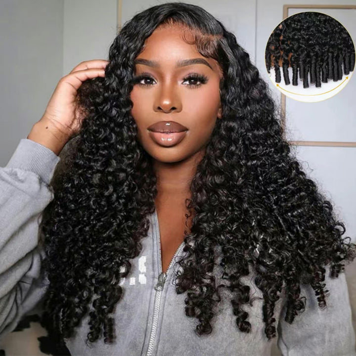 Burmese Curly 13x4 13x6 Full Lace Frontal Human Hair Wigs 180% 250% Density