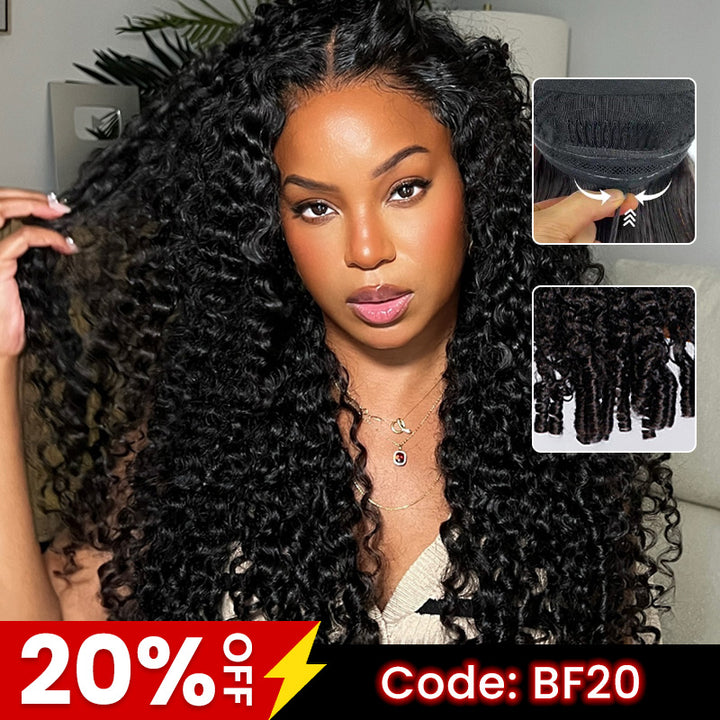 Burmese Curly Pull Go Glueless 13x6 Full Lace Frontal Human Hair Wigs