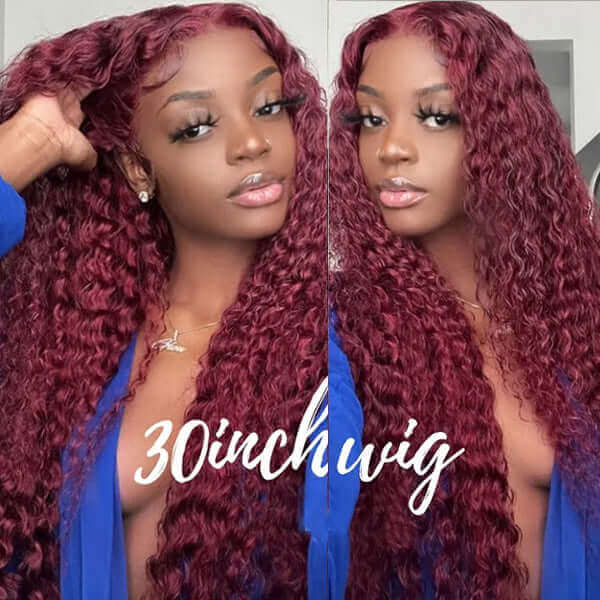 Swiss HD Lace Deep Wave 13x6 Full Lace Frontal Wigs 100% Human Hair Wig