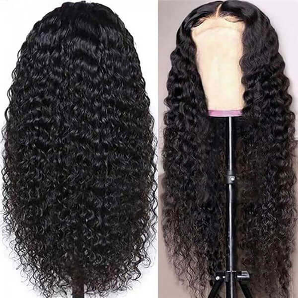 Super Sale $218.99 30" Deep Wave 13X4 Lace Frontal Human Hair Wig