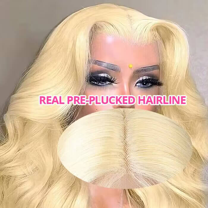 613 Blonde Wear & Go 4*4 5*5 Transparent HD Lace Closure Straight Wig
