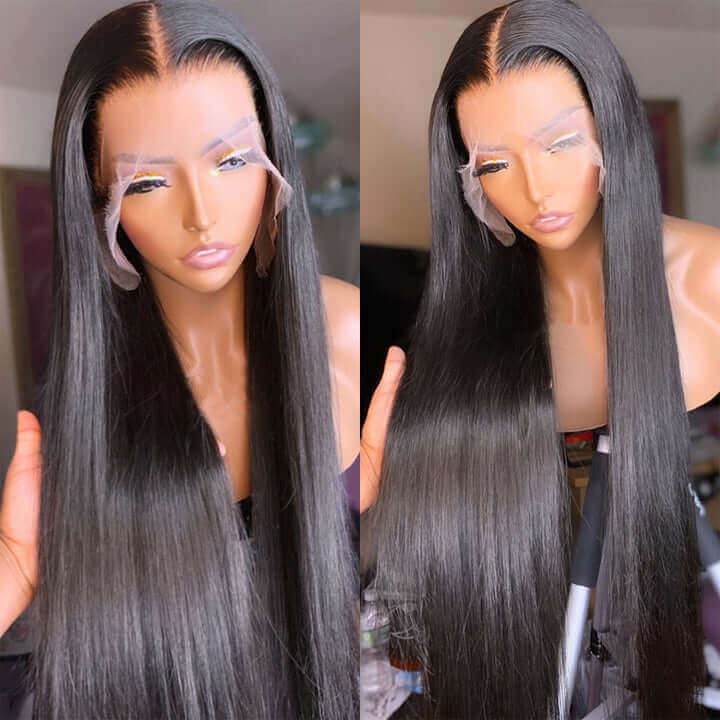 Long Straight Hair HD4x4/HD 13x4 Wigs Preplucked Frontal Human Hair Wig