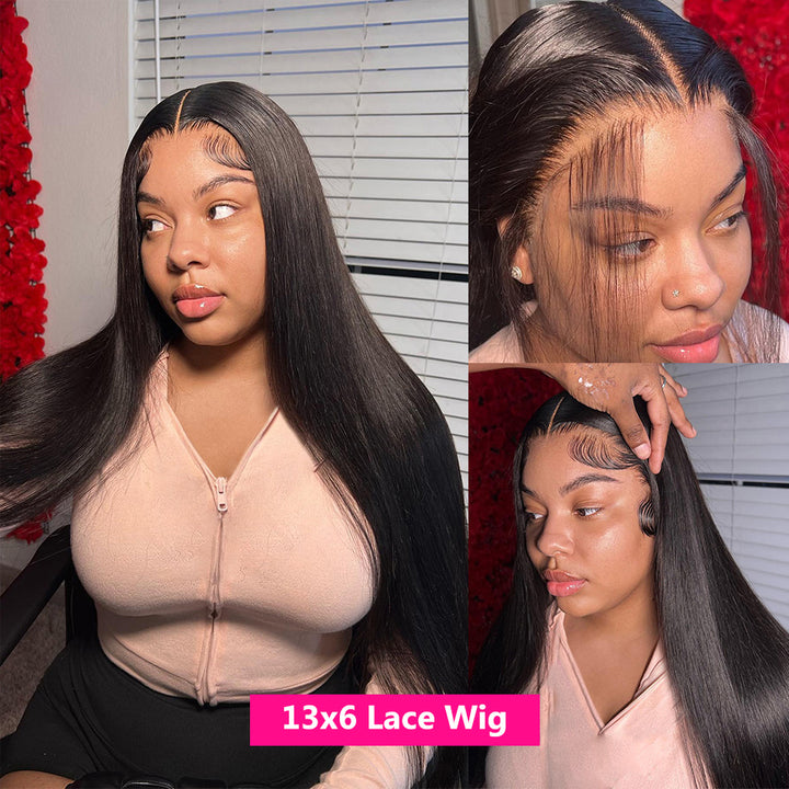 Bling Hair 13x4/13x6 Lace Frontal Wig Straight Human Hair 180% Density