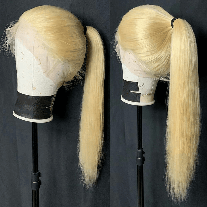 Straight 360 Lace Wig Human Hair Pre Plucked 613 Blonde Hd Lace Frontal Wig Remy Brazilian Hair Wigs