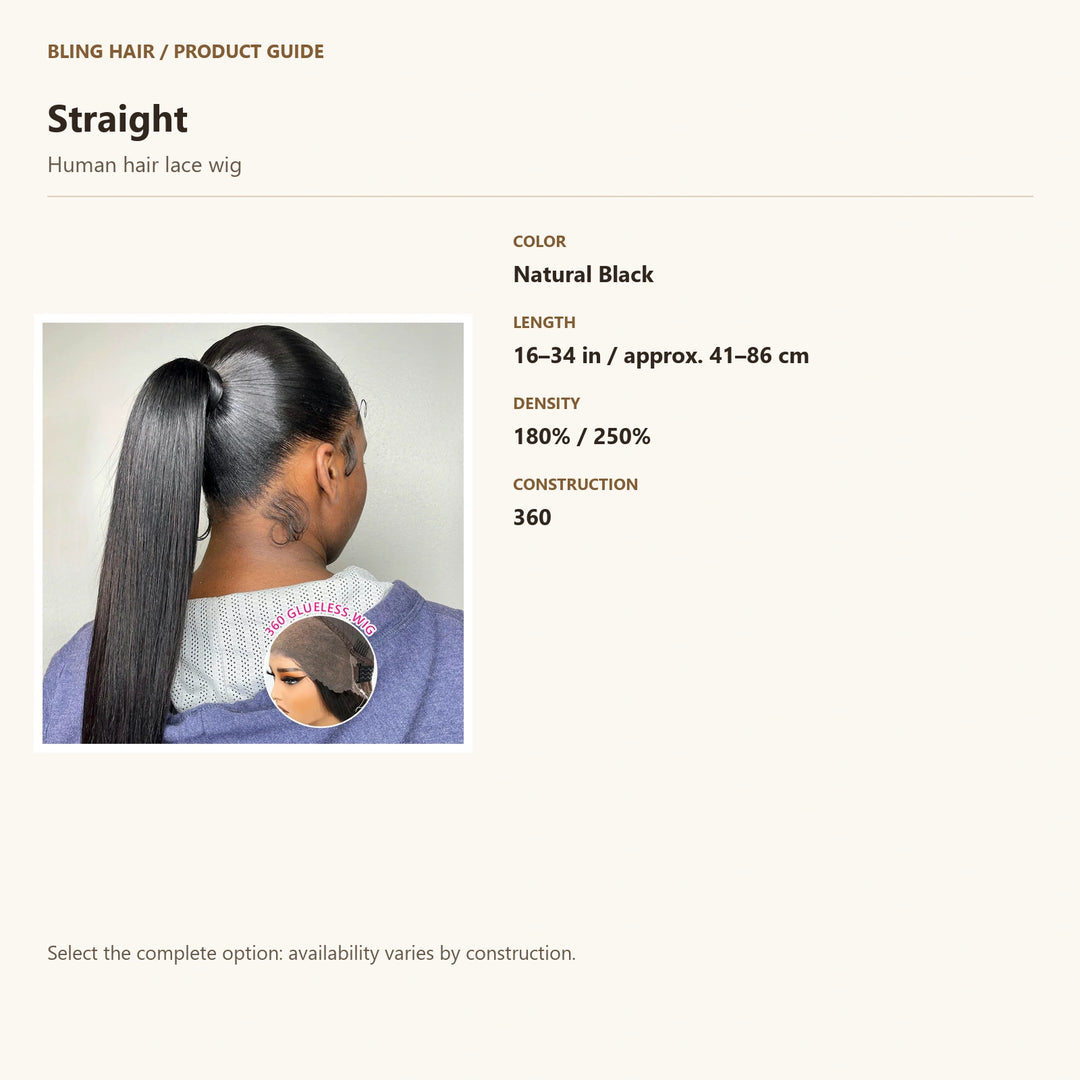 Human hair lace wig — product specification guide