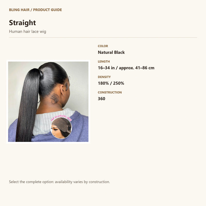 Human hair lace wig — product specification guide