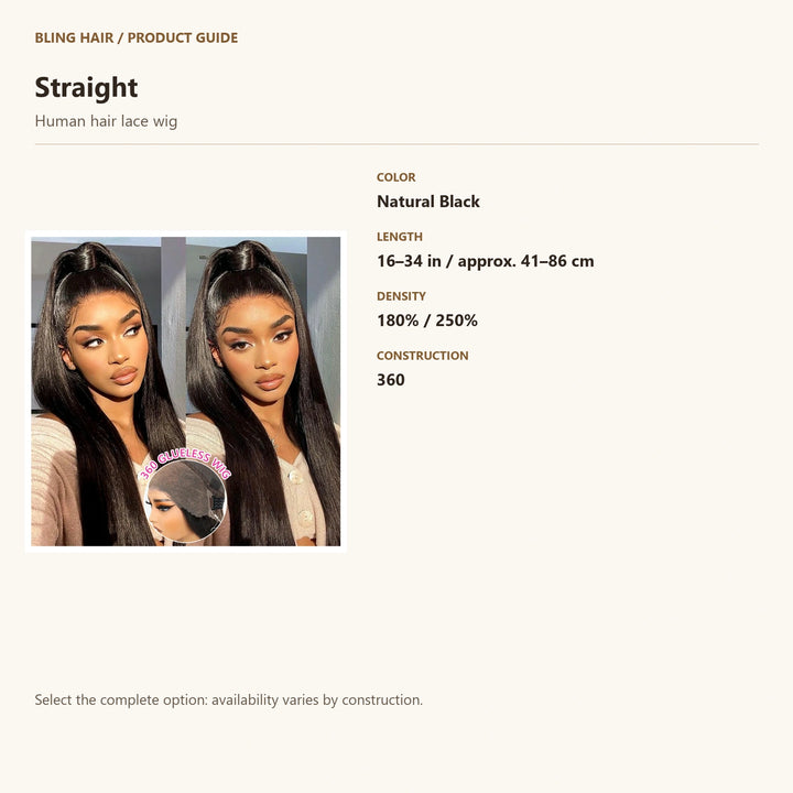 Human hair lace wig — product specification guide