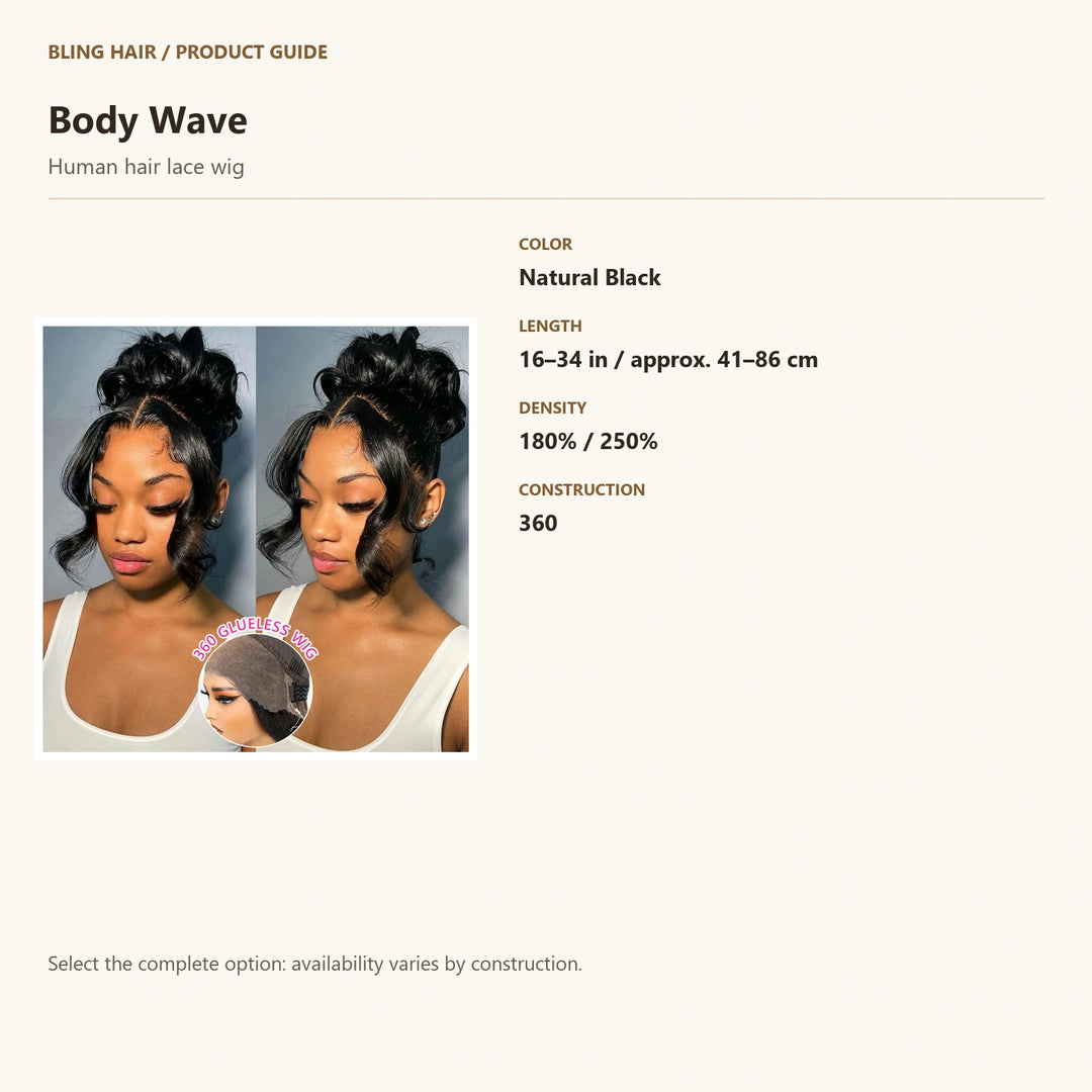 Human hair lace wig — product specification guide
