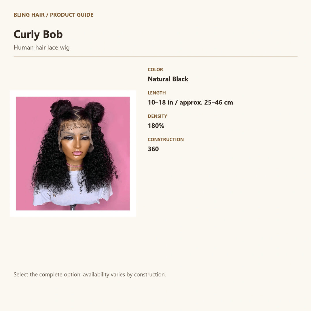 Human hair lace wig — product specification guide