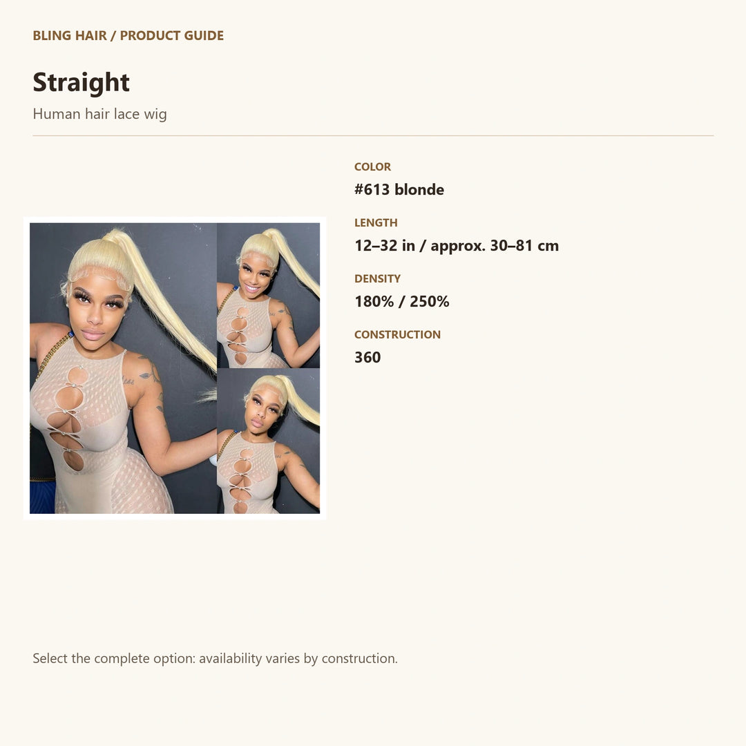 Human hair lace wig — product specification guide
