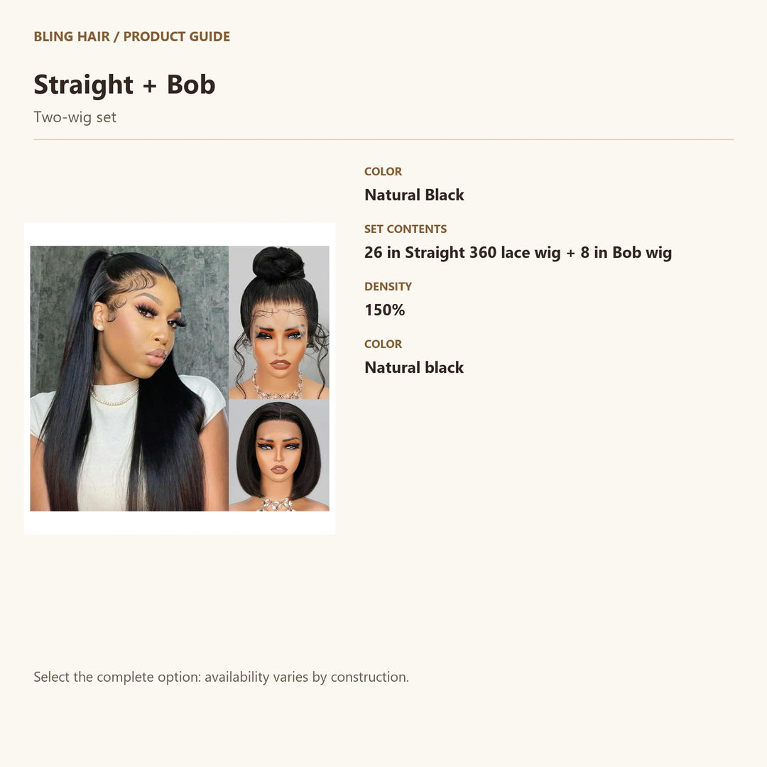 Two-wig set — product specification guide