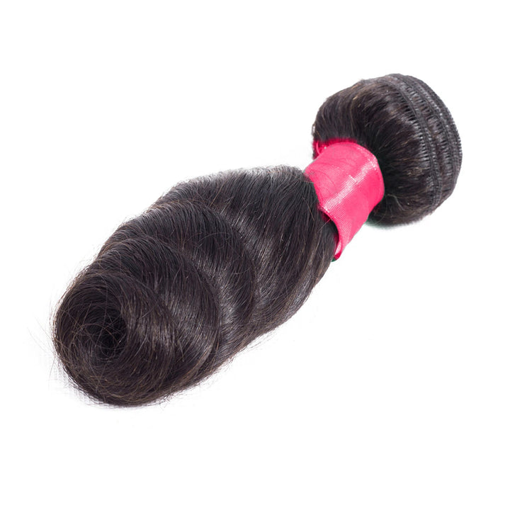 Loose Wave human hair extension bundle in natural black, 100 ± 5 g