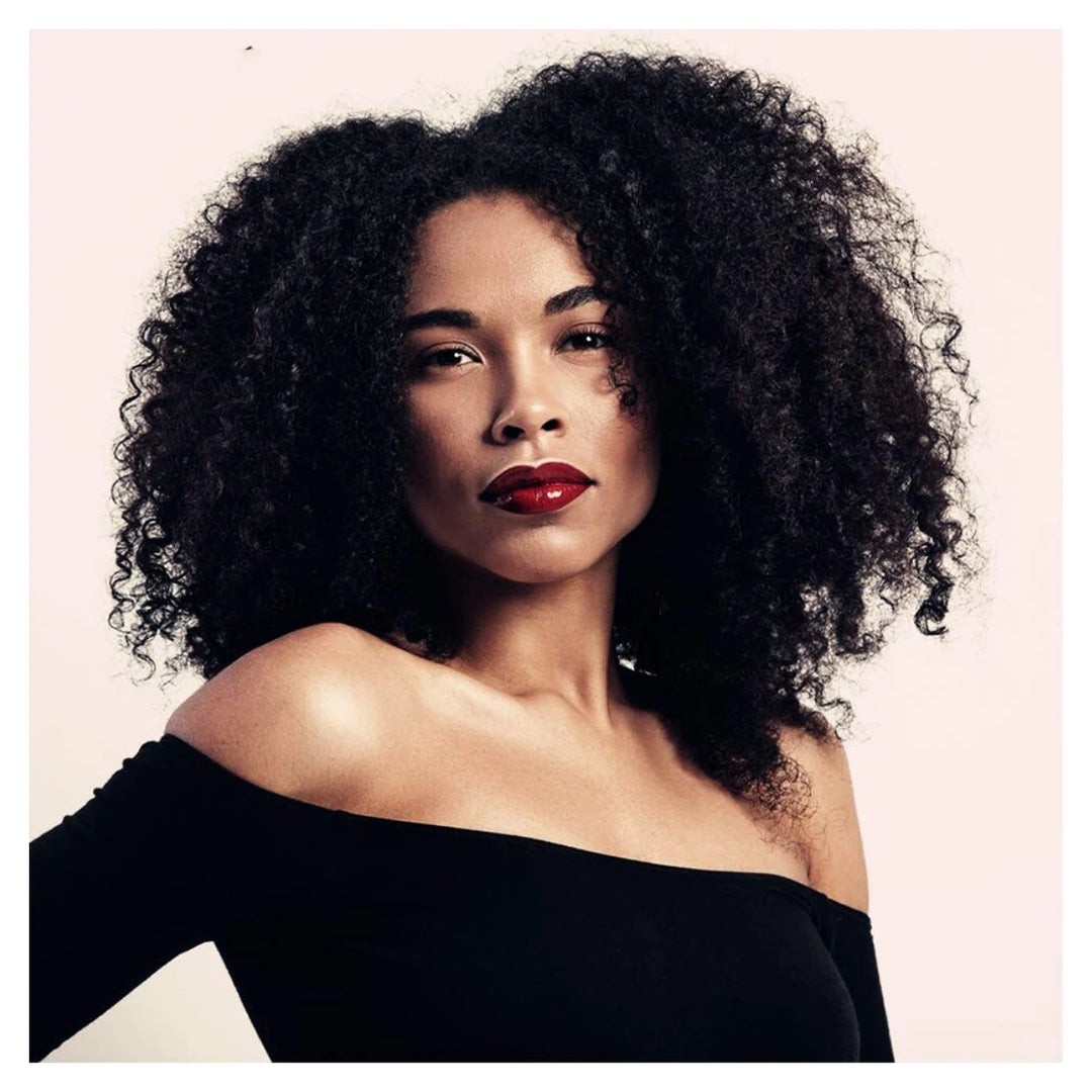Bling Hair single Afro Kinky Curly human hair bundle in natural black