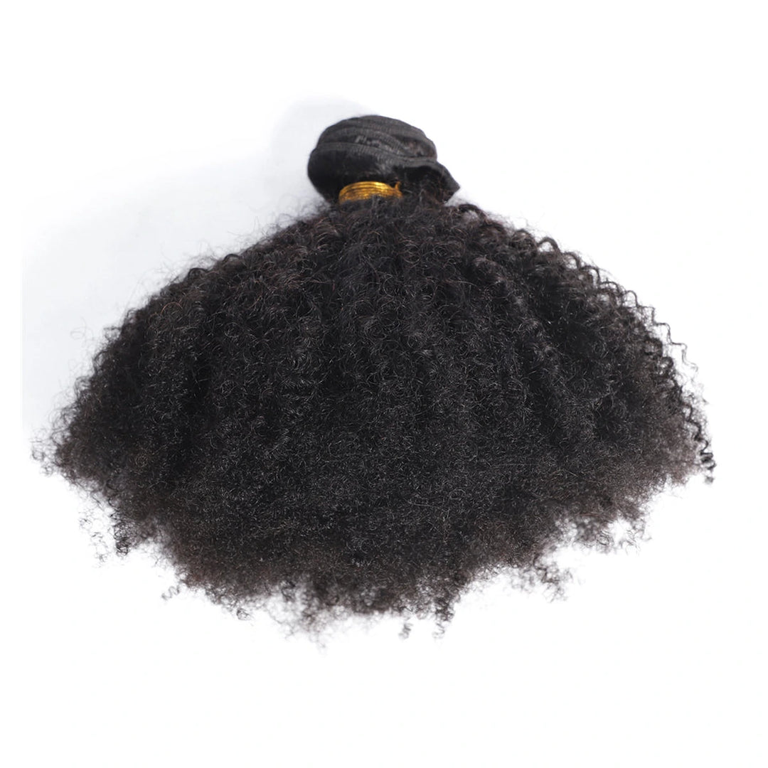 Bling Hair single Afro Kinky Curly human hair bundle in natural black