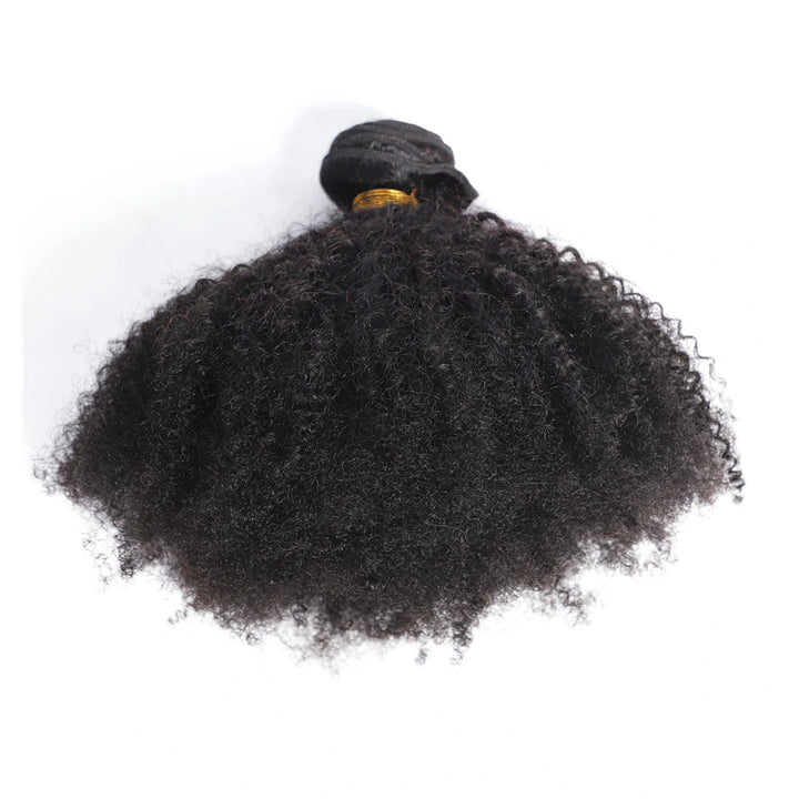 Bling Hair single Afro Kinky Curly human hair bundle in natural black