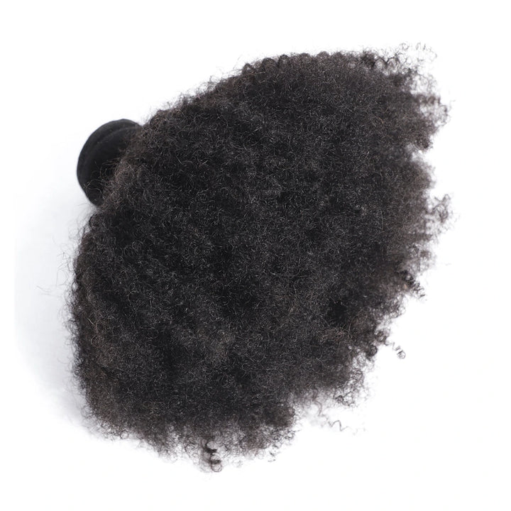 Bling Hair single Afro Kinky Curly human hair bundle in natural black