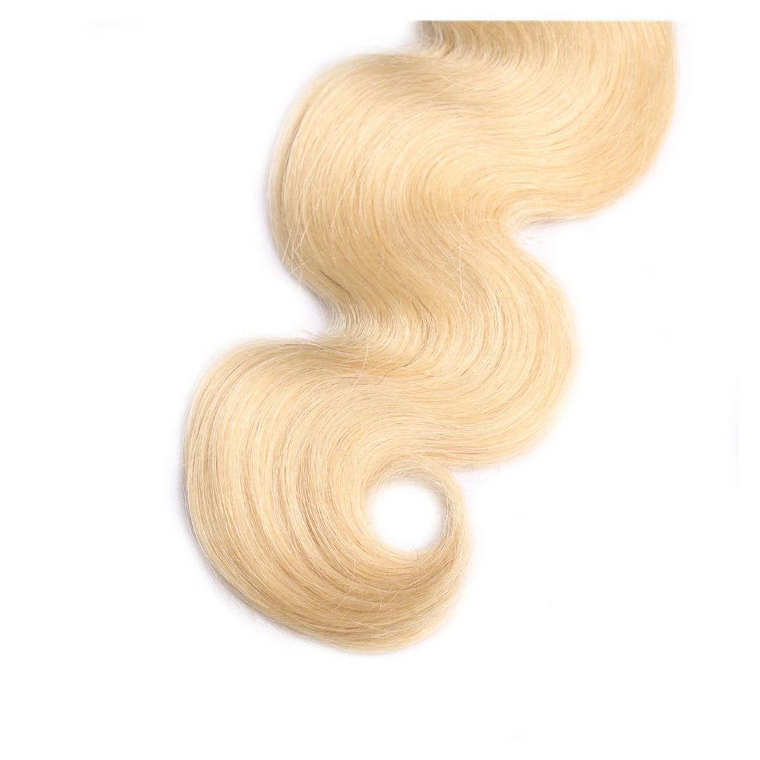 Body Wave human hair extension bundle in color 1B/613, 100 ± 5 g